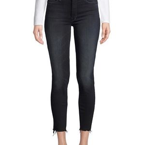 MOTHER High Waisted Looker Fray